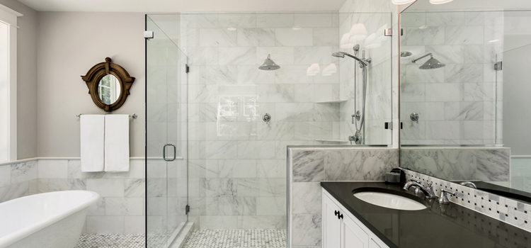 bathroom shower door installation in Santee